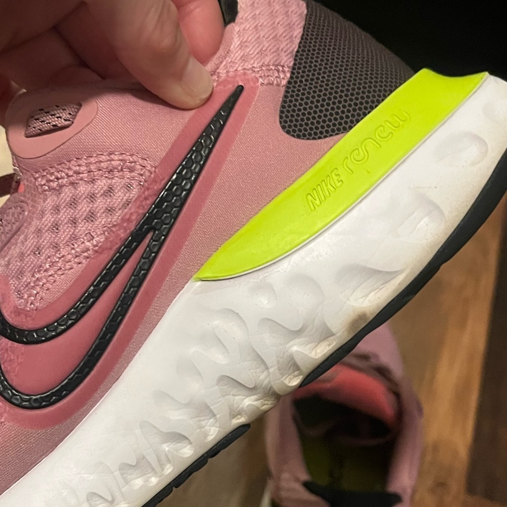 VGUC Nike Renew Women's Pink and Black Running Shoes - Picture 9 of 10
